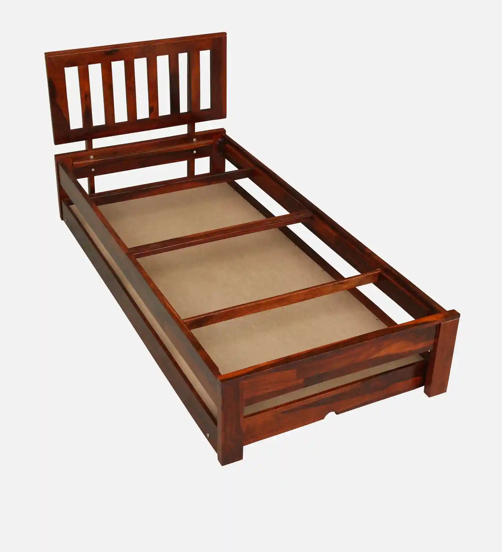 Sheesham wood single bed with storage Vriksha premium bed India