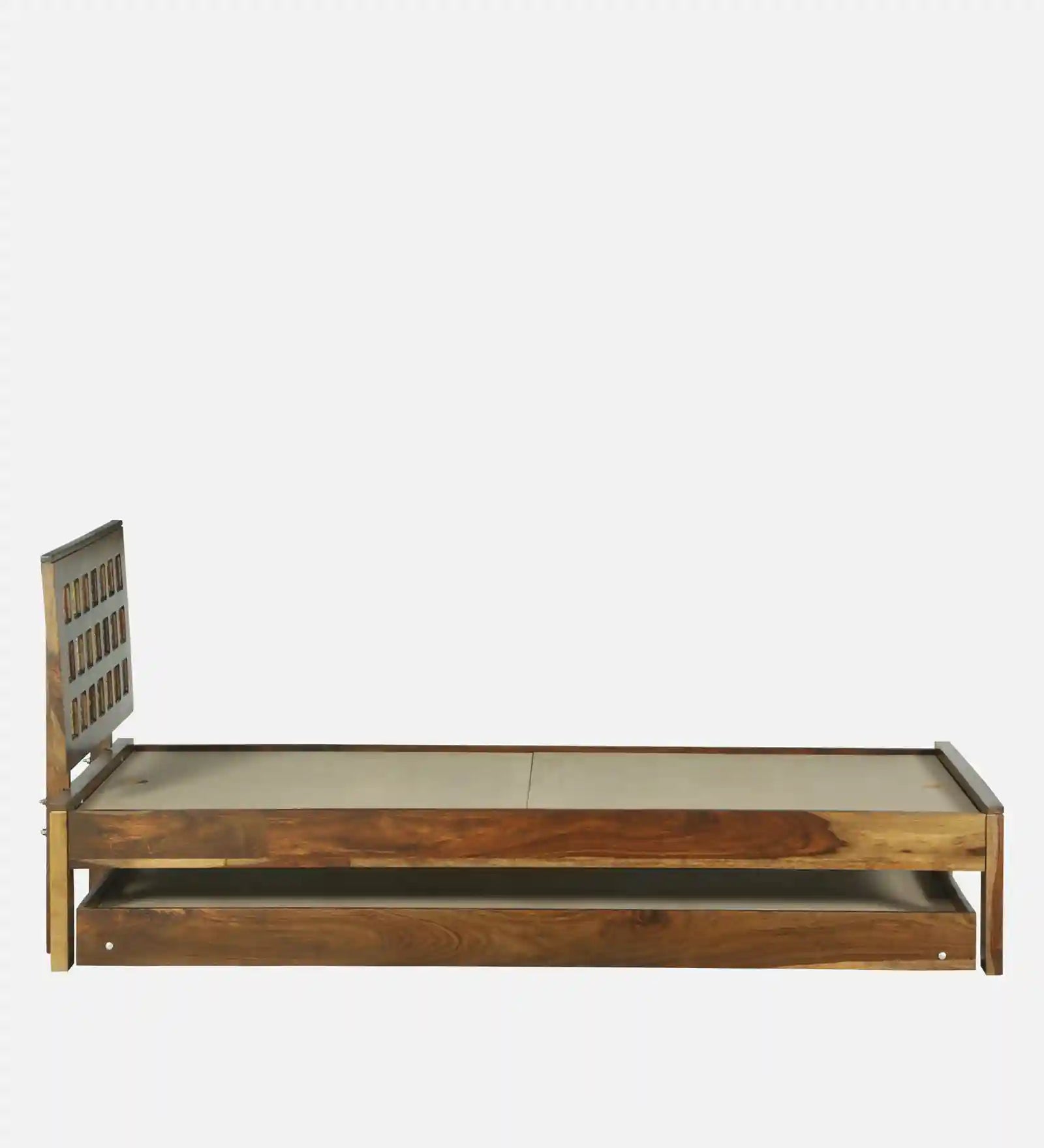 Sheesham wood single bed with trundle Anamika strong wooden bed India