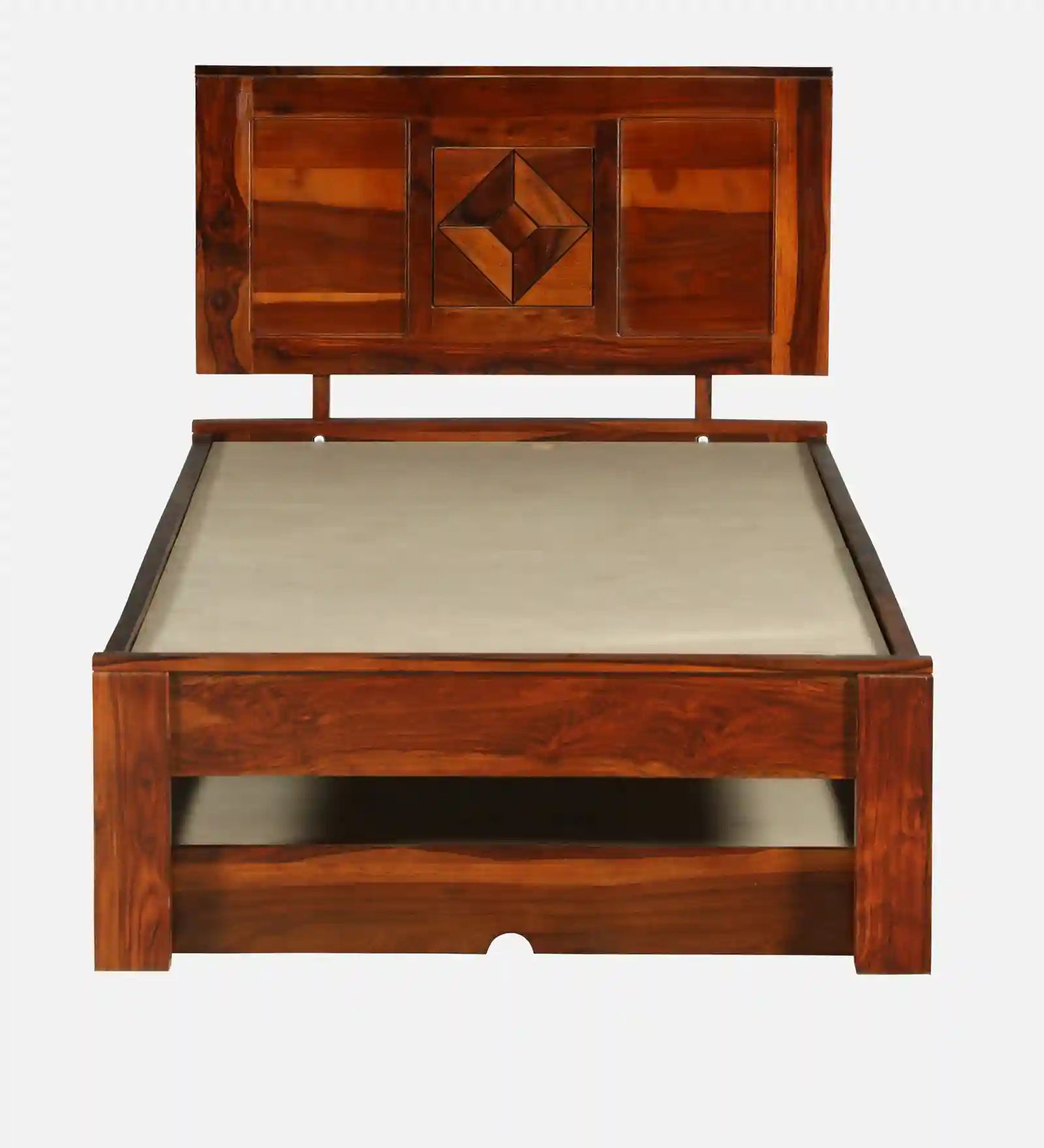 Sheesham wood single bed with trundle Shraya strong wooden bed India