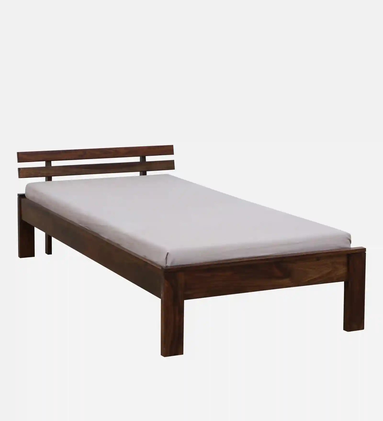 Sheesham wood single bed without storage Vriksha strong wooden bed India