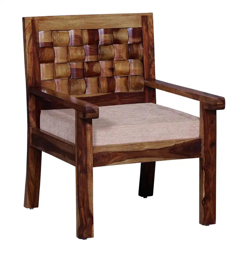 sheesham wood single seater sofa niware design for home furniture