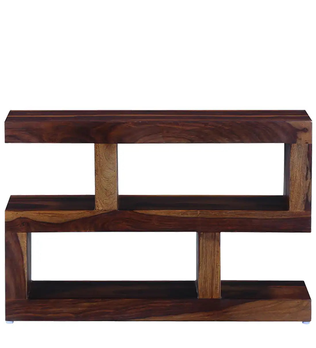 Sheesham wood small bookshelf open display storage unit modern design