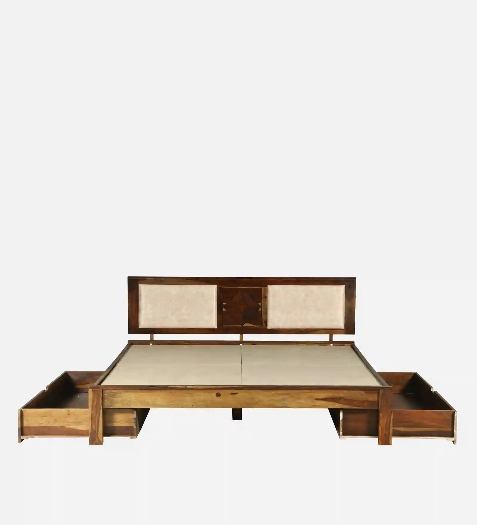 king size drawer storage bed bedroom decor arrangement sheesham furniture india