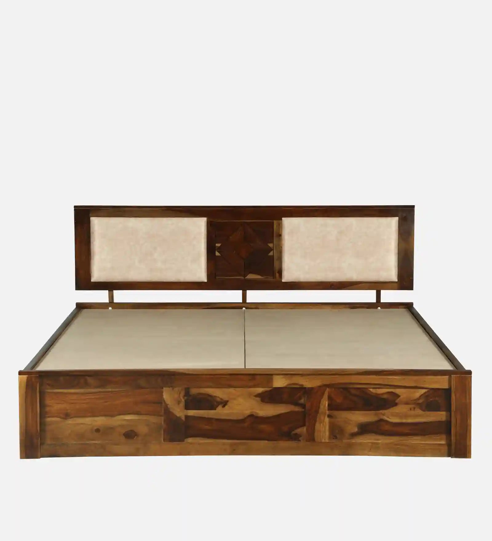 shraya sheesham wood king size box storage bed wooden frame look india