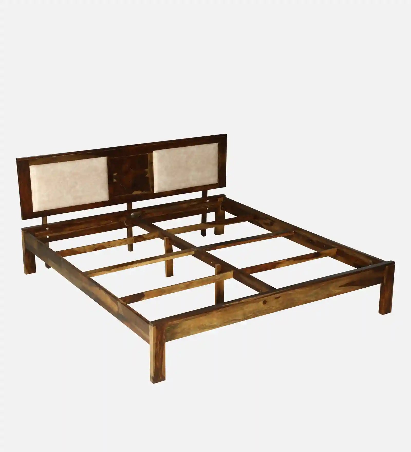 Shraya sheesham king bed teak look basic strong design