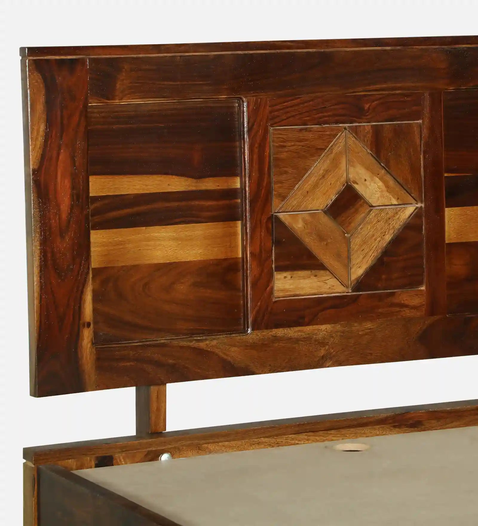 Shraya sheesham wood bed with trundle clean modern wooden bed India