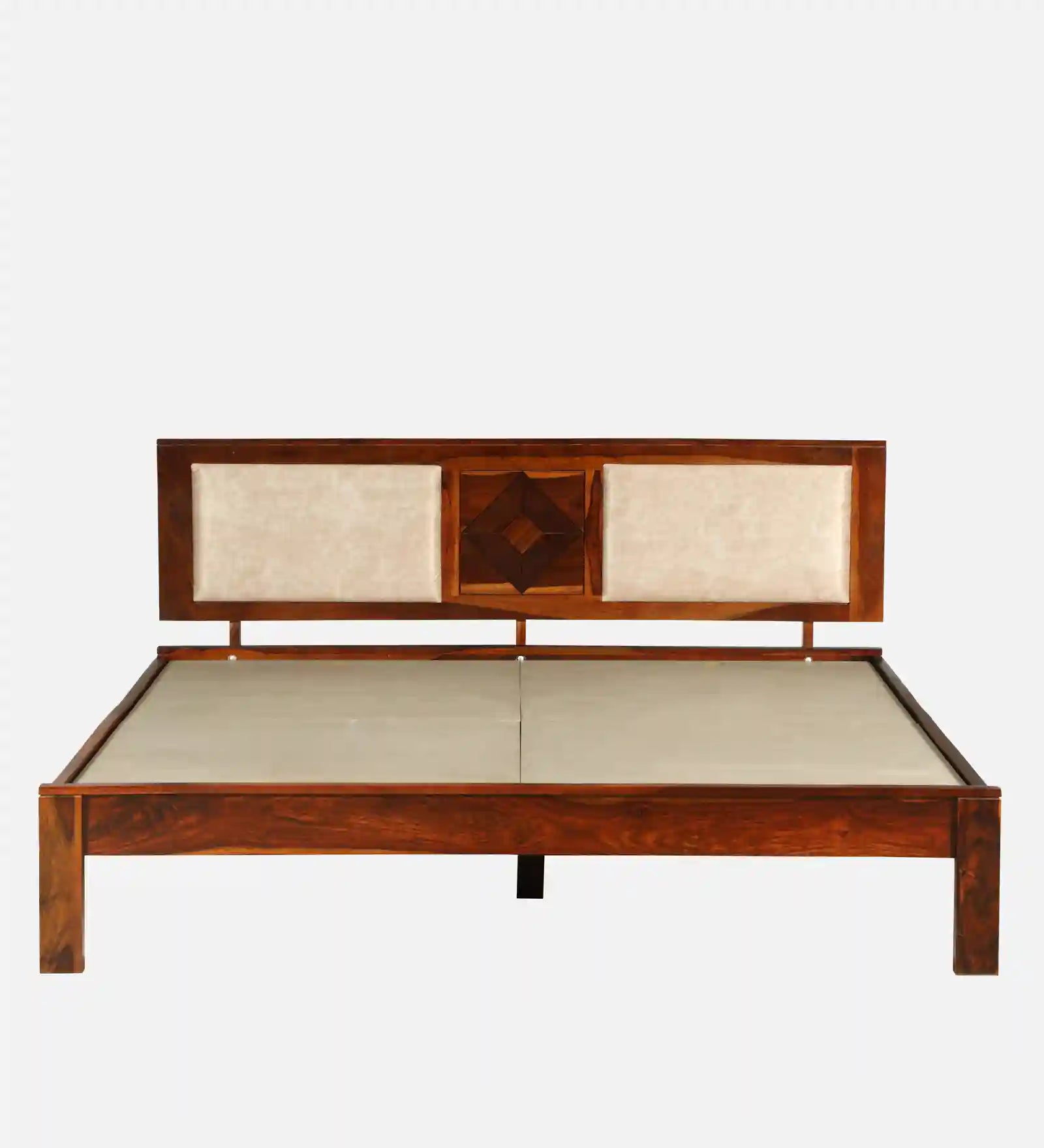 shraya sheesham wood queen size bed frame without storage strong durable wooden structure