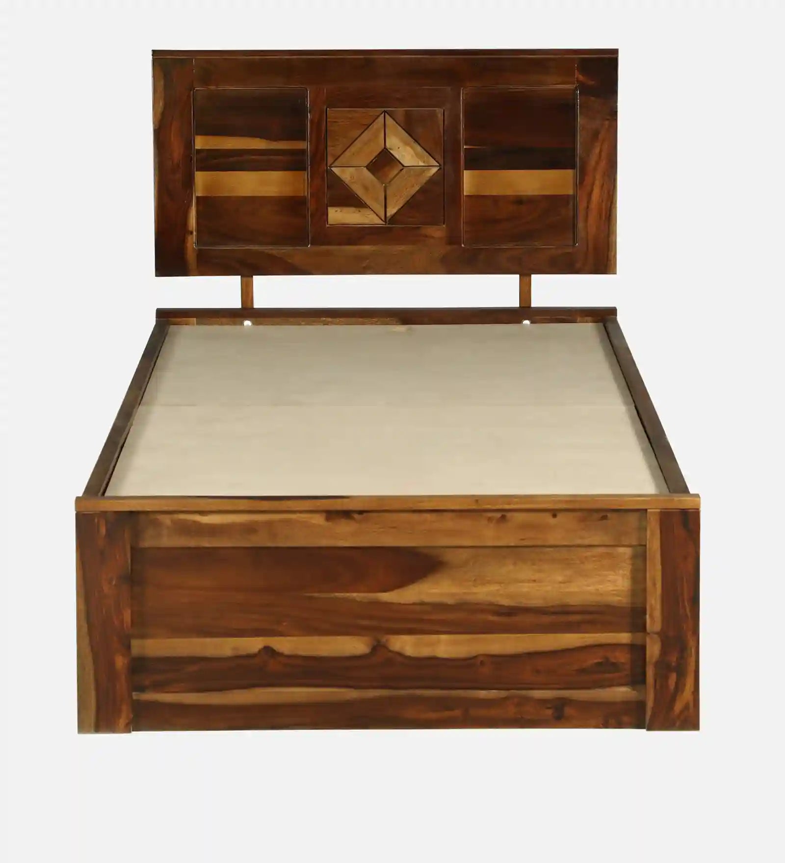 Shraya sheesham wood single bed box storage strong solid wood bed India