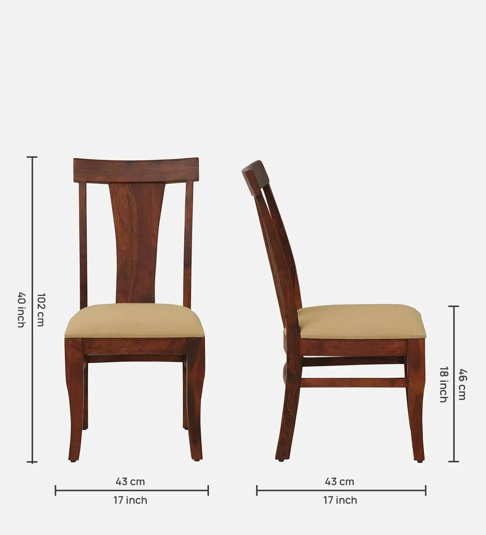 Six-seater dining set Oslo solid sheesham wood table set for family dining