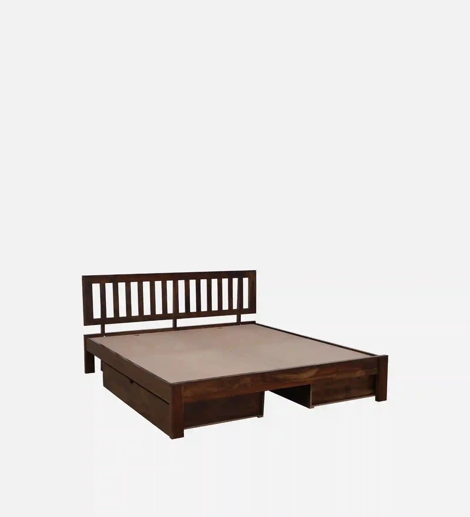 slide drawer storage system sheesham wood king size bed india