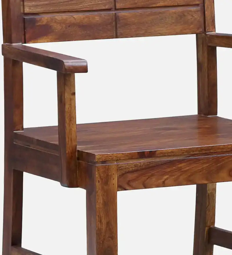 Solid sheesham wood arm chair Moscow heavy duty dining chair for long lasting use