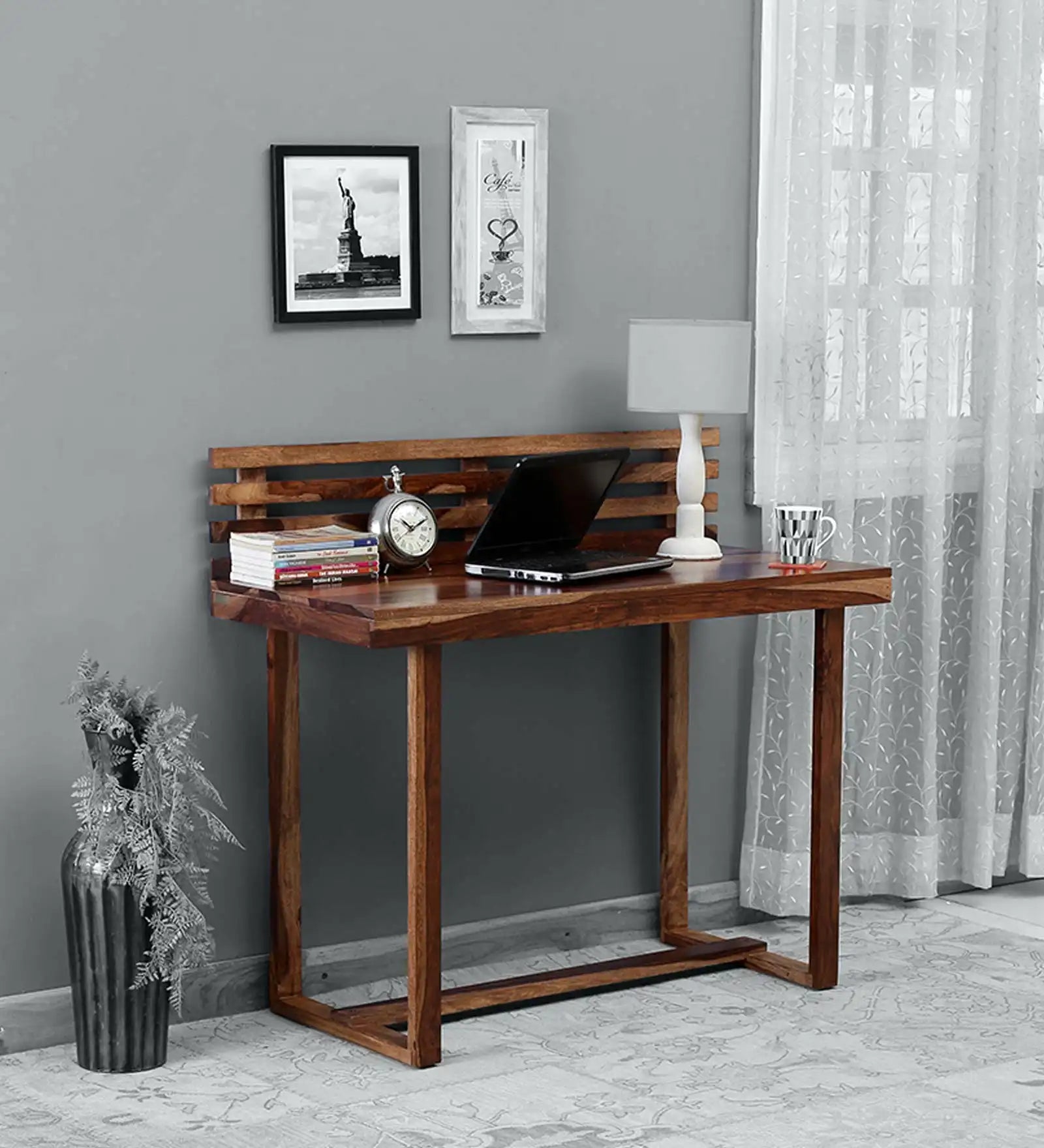 Solid sheesham wood study table Aaya modern home office desk design