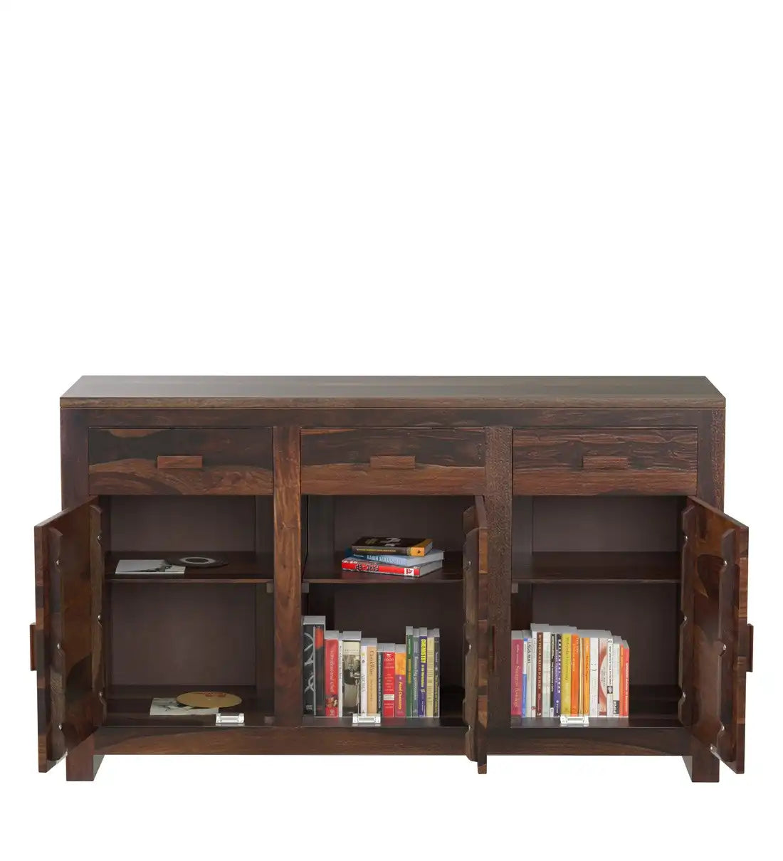 Solid wood storage cabinet sideboard sheesham home display unit