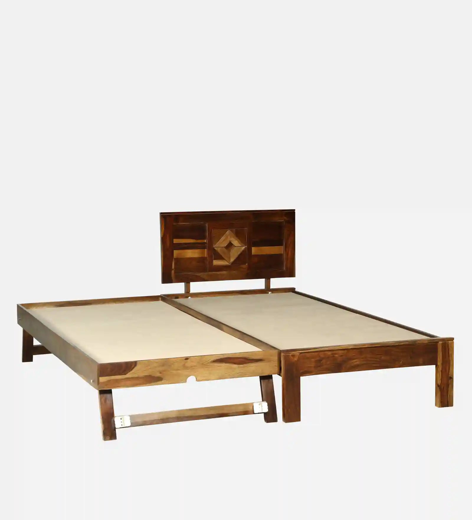 Solid wood trundle bed single size Shraya guest bed design India