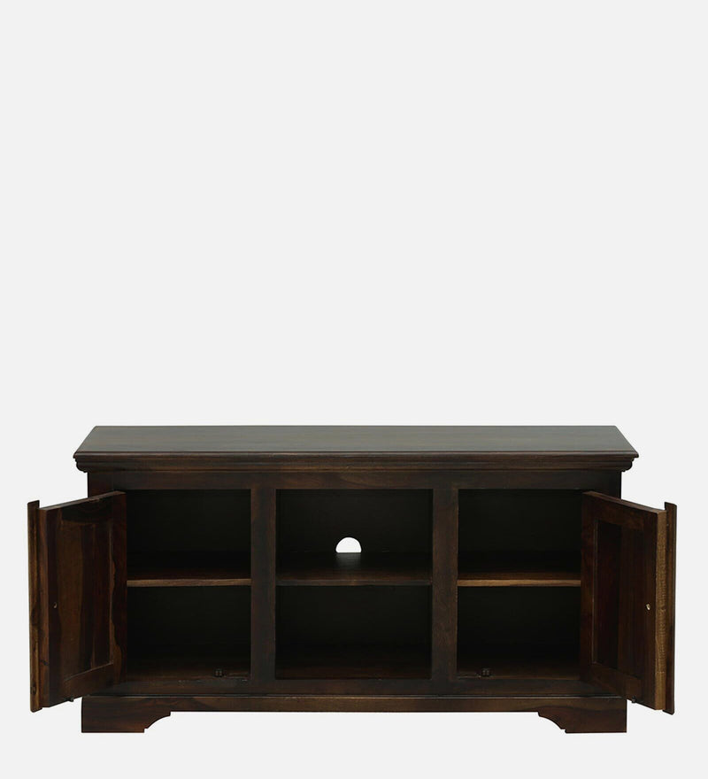 vandena  Solid Wood TV Console for TVs up to 43" In Provincial Teak Finish By Rajwada