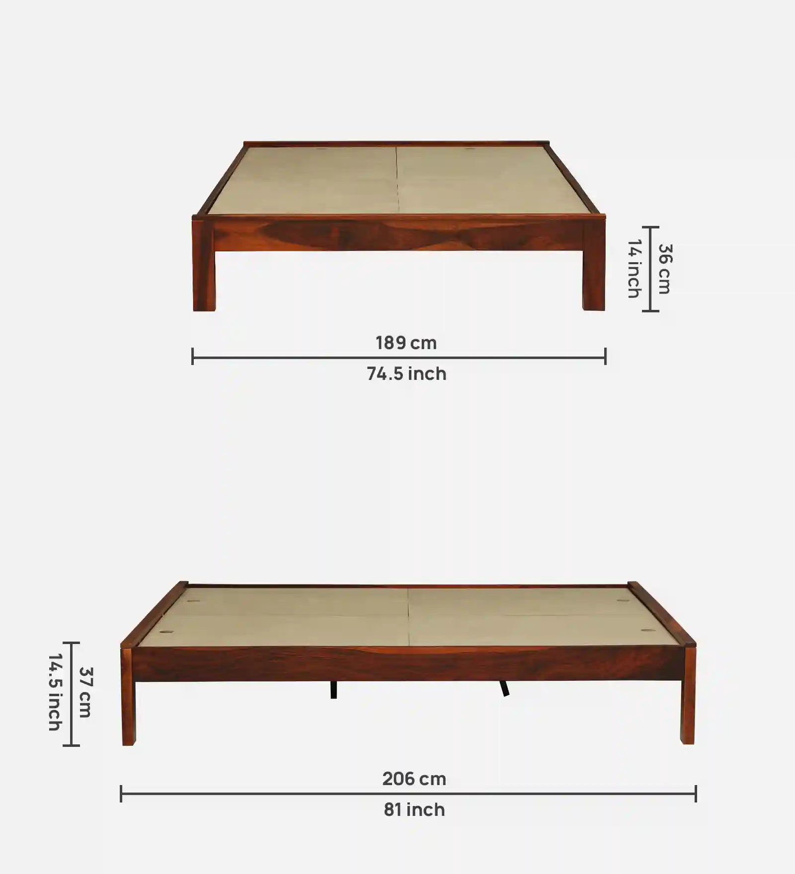 sthira solid wood king size bed without storage modern indian style bedroom furniture