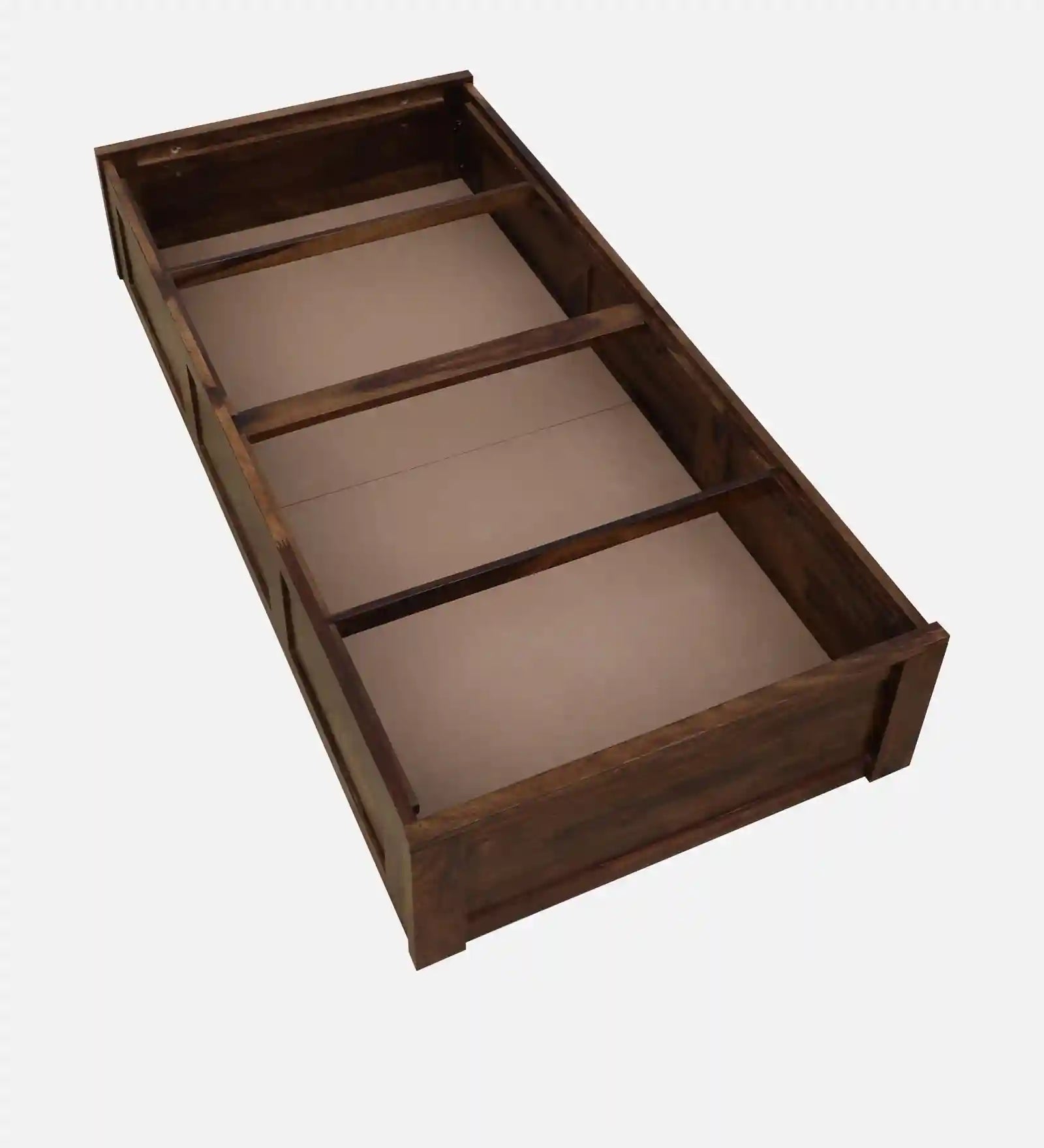 Sthira single bed with storage heavy duty solid wood frame Indi