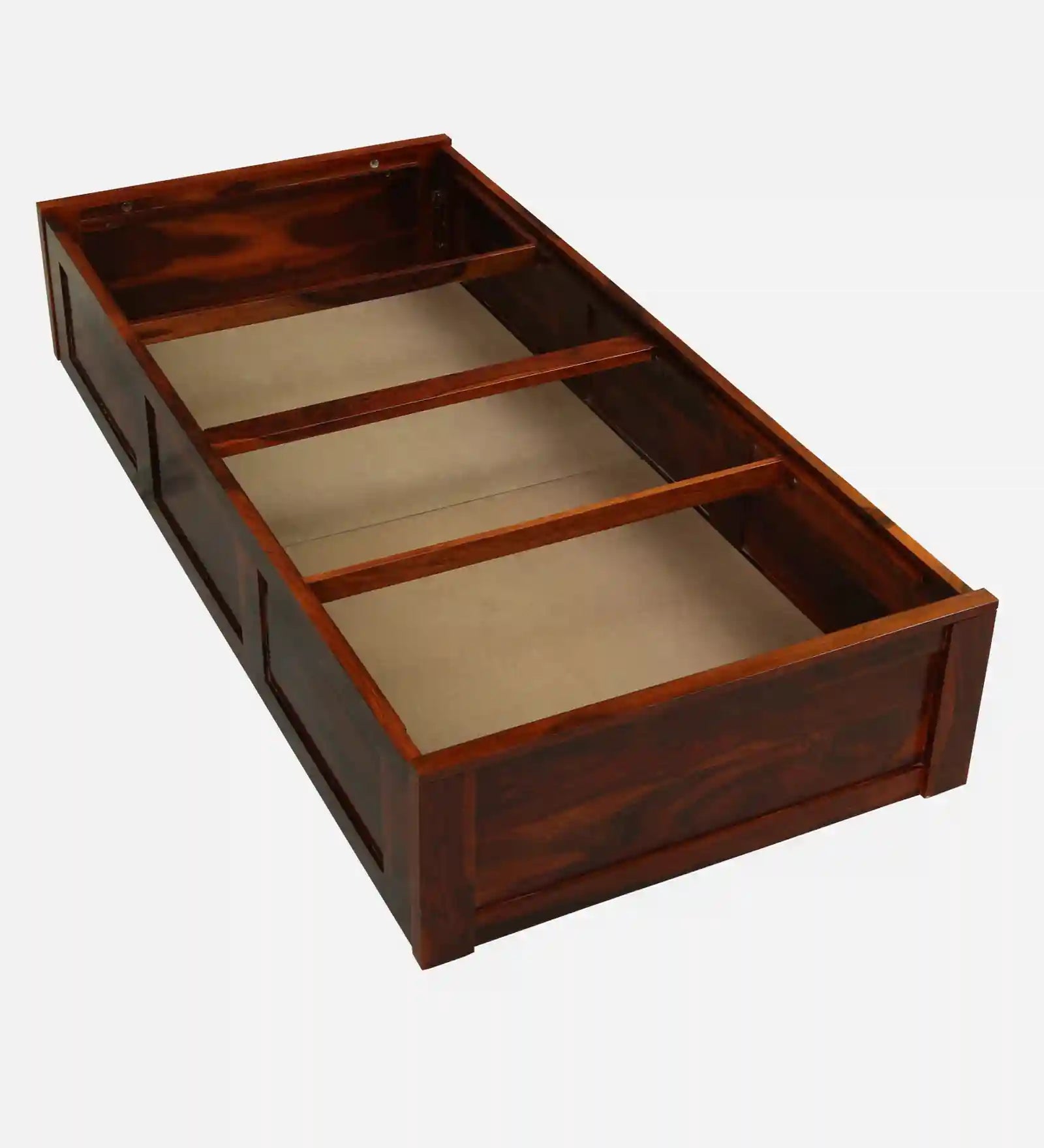 Sthira single bed with storage heavy duty solid wood frame India