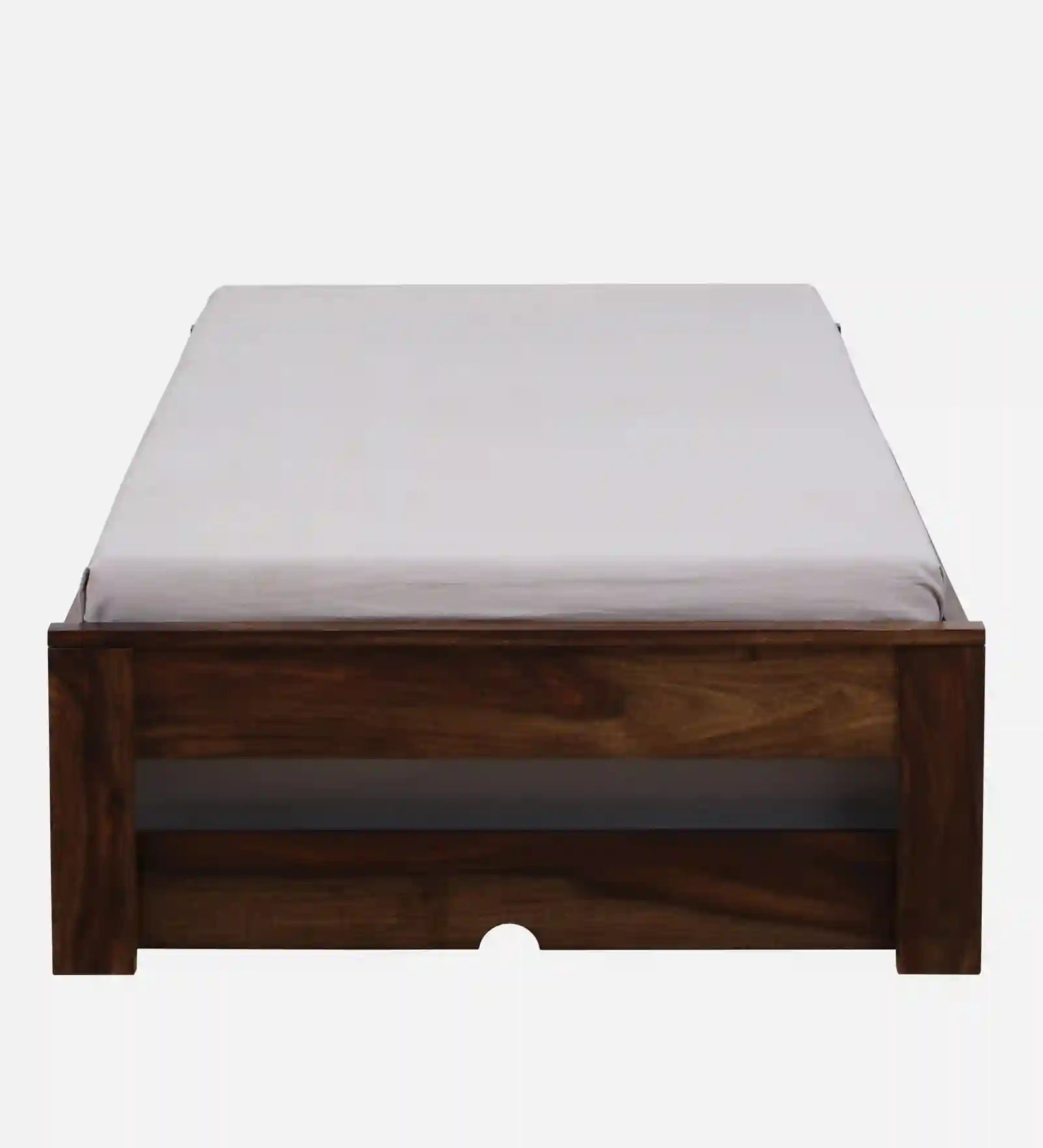 sthira solid sheesham wood single bed with trundle minimal modern wooden pull out bed design