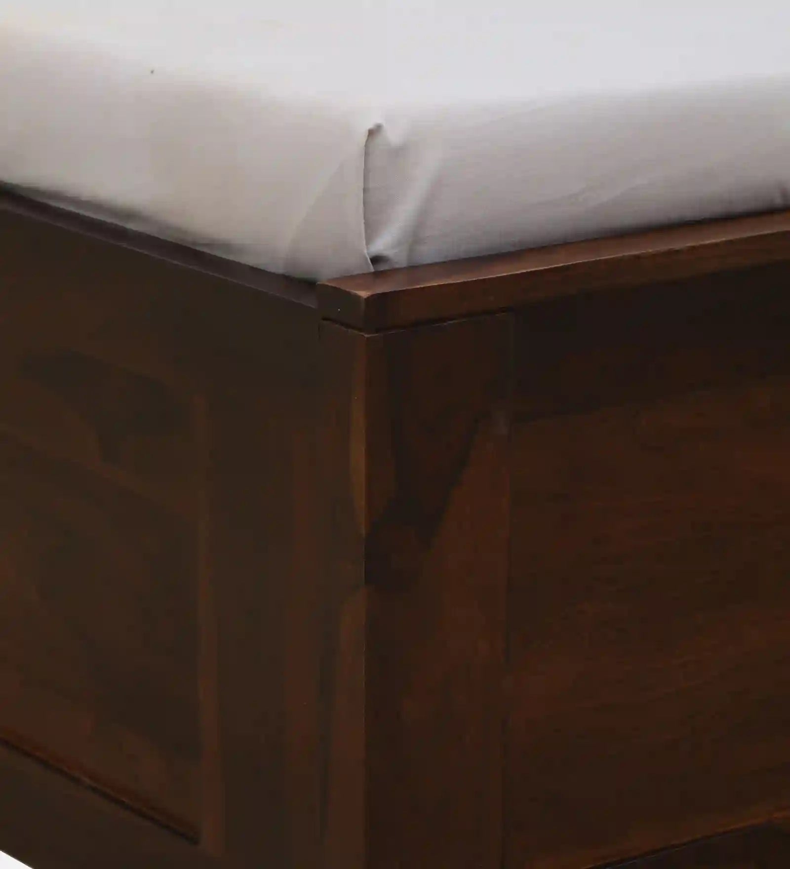 Sthira solid sheesham wood king size bed with hydraulic storage wooden frame