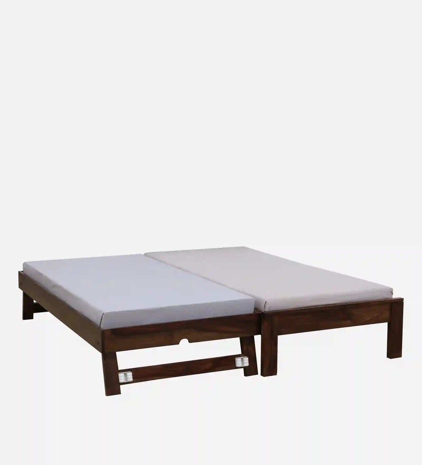 sthira sheesham wood single bed with trundle clean simple modern design solid wood furniture