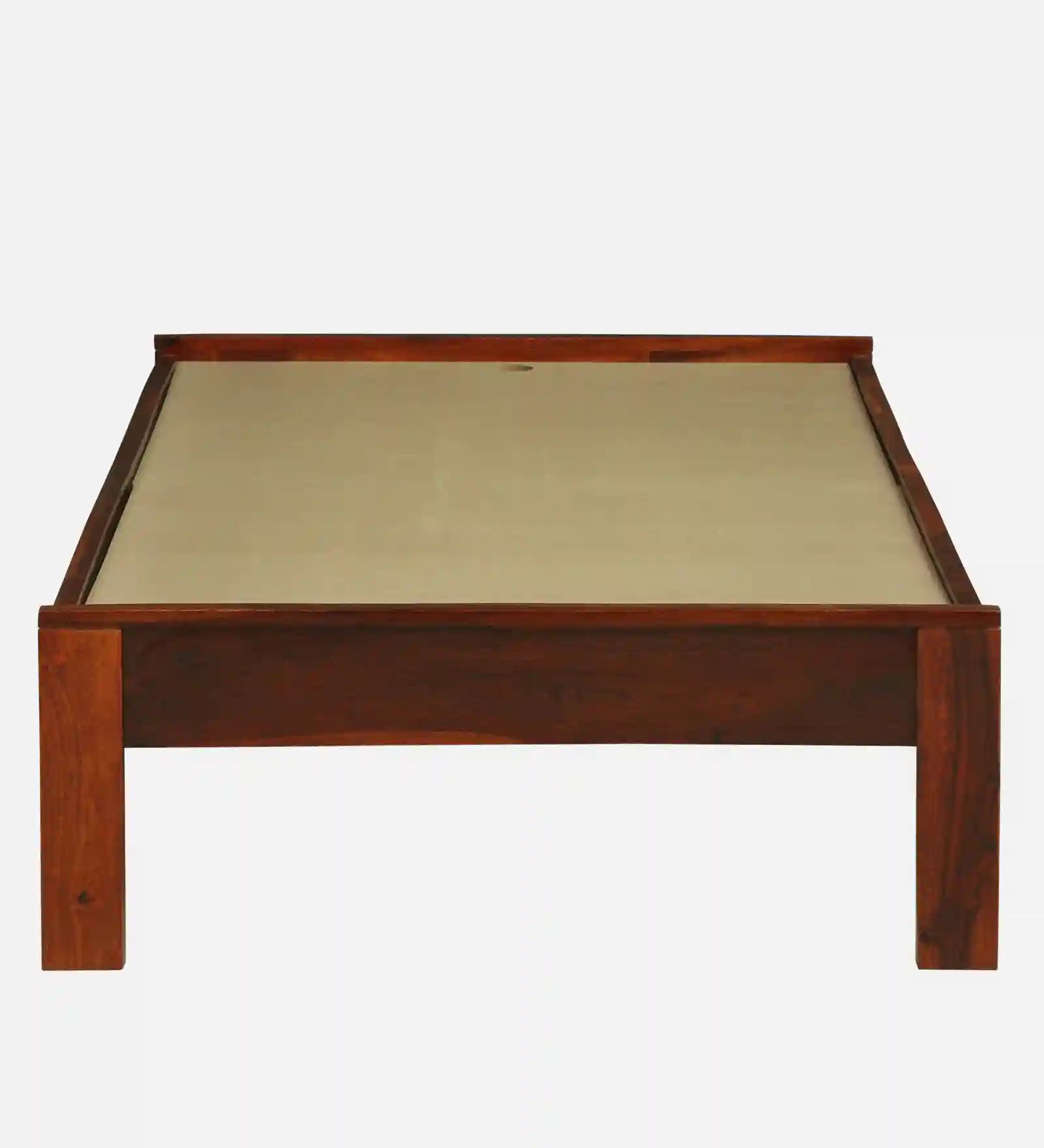 Sthira wooden single bed minimal style solid wood bed India