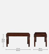 Samrita Solid Wood 6 Seater Dining Set With Bench In Honey Oak Finish By Rajwada