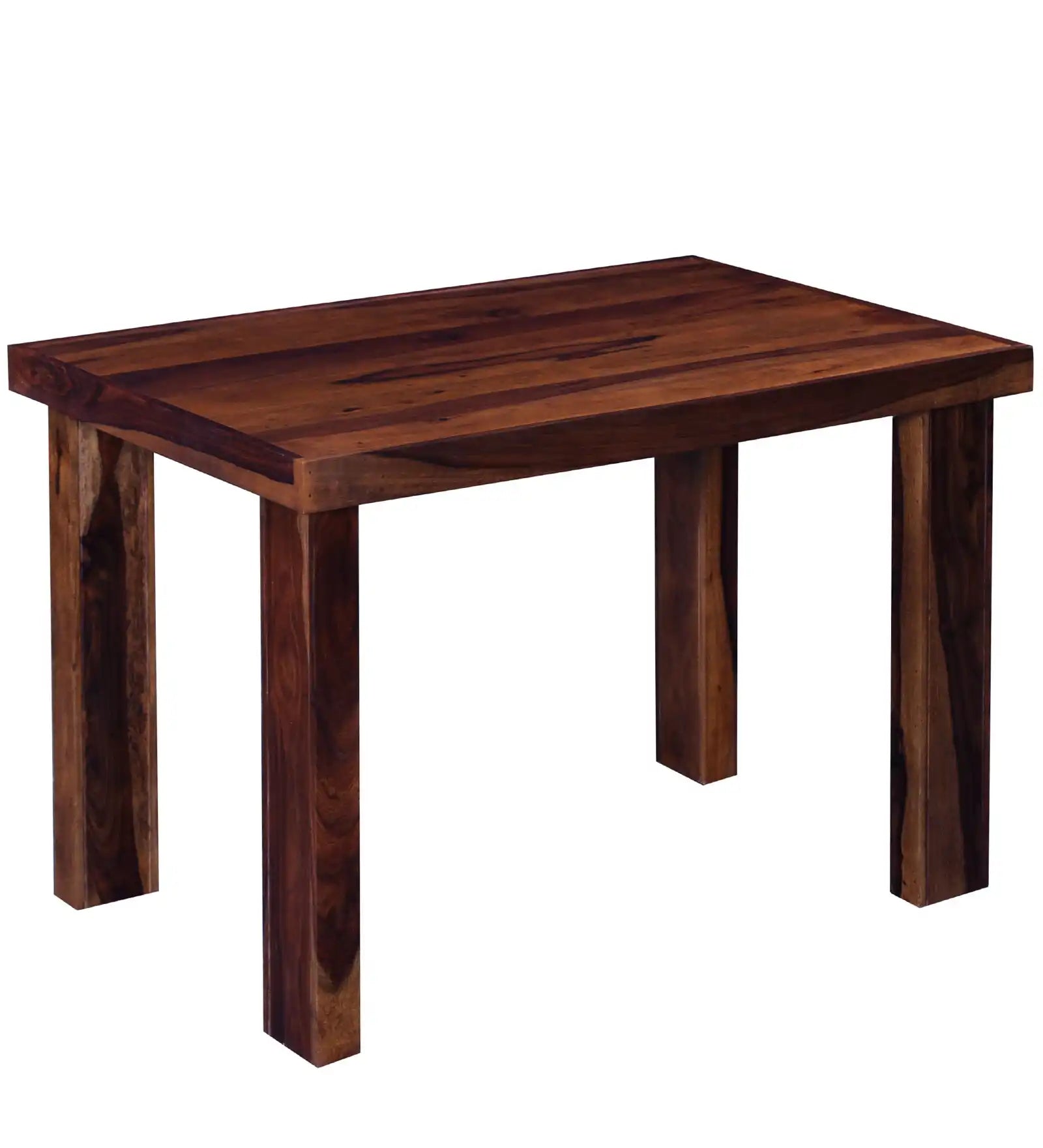 Teak finish Acro dining set four seater elegant wooden dining furniture