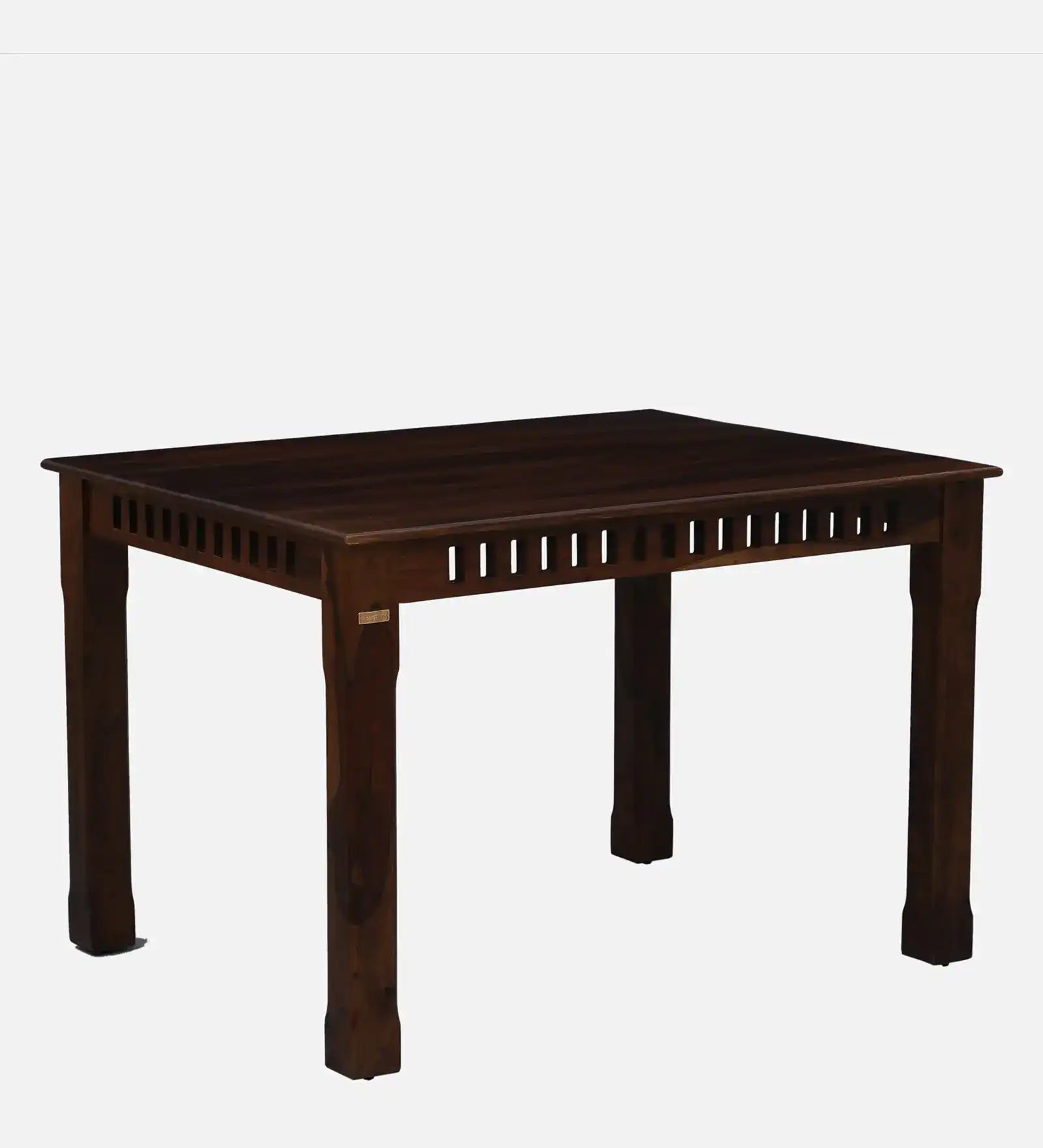 Teak finish Oasis wooden dining set four seater elegant dining furniture