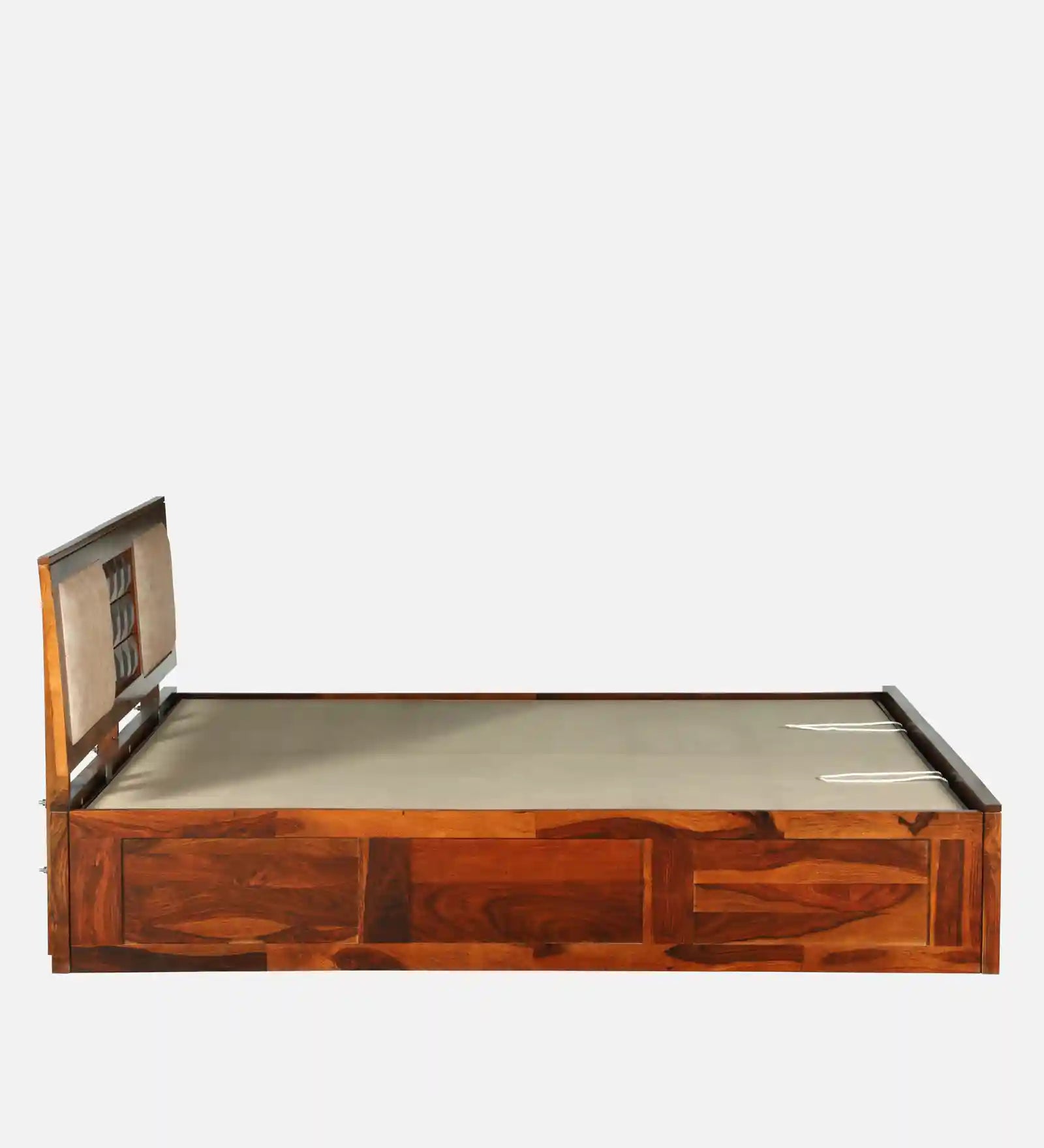 sheesham wood bed headboard modern style queen size hydraulic storage bed india