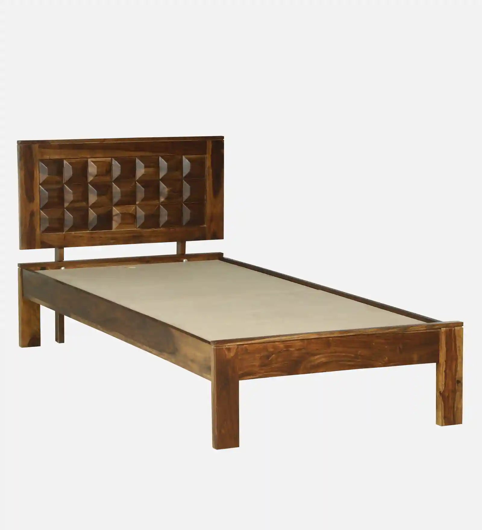 tejas sheesham wood single bed without storage strong durable wooden frame