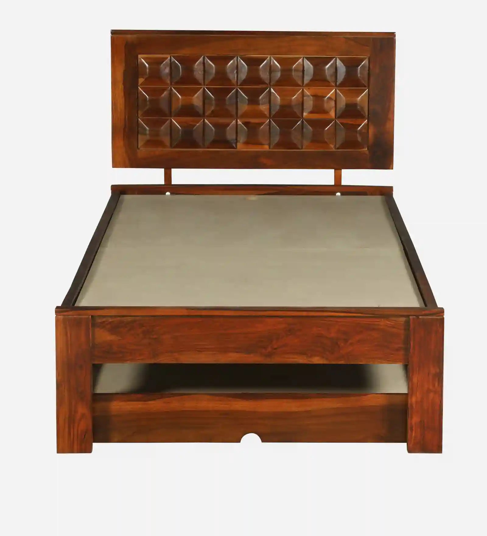 tejas sheesham wood single bed with trundle minimal modern wooden pull out bed design
