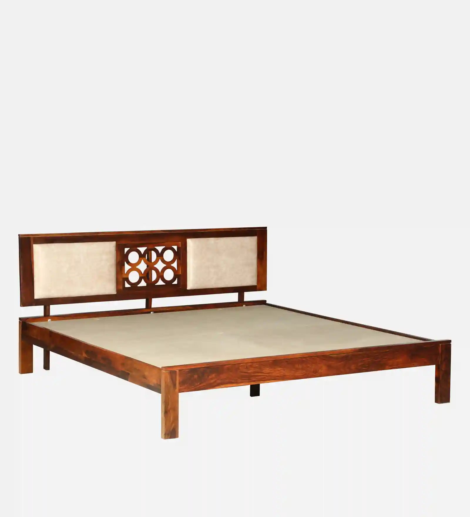 Vainika king size bed without storage lightweight frame