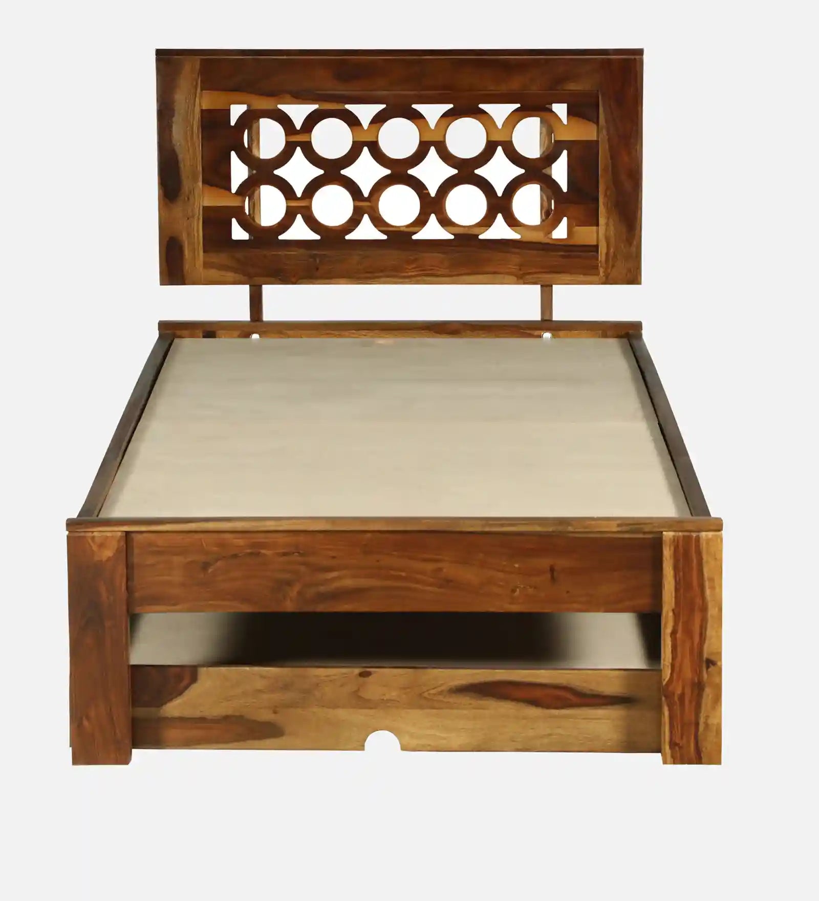 Vainika wooden single bed pull out trundle space saving bed India