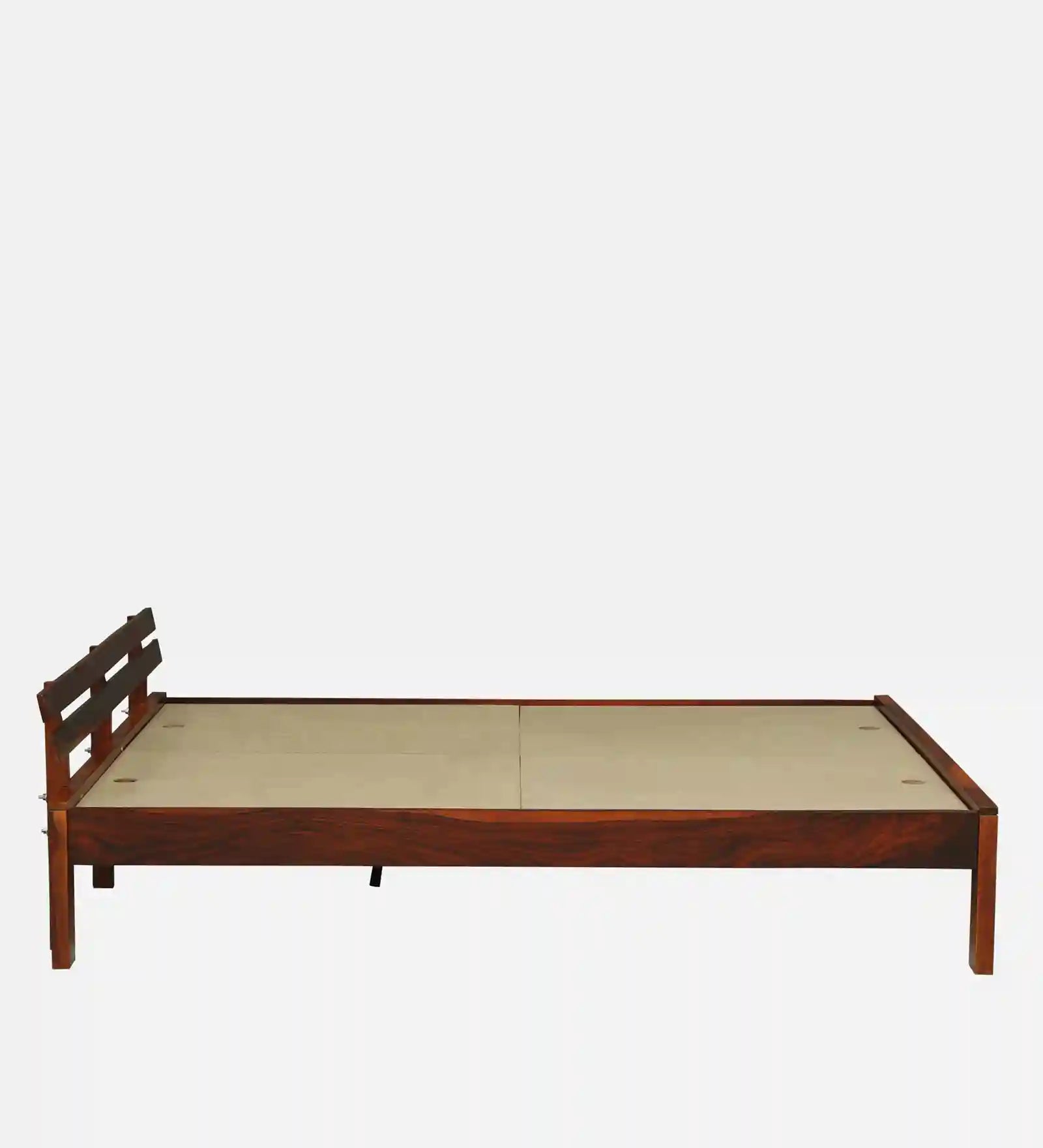 vriksha king size bed without storage honey finish premium solid wood bed design