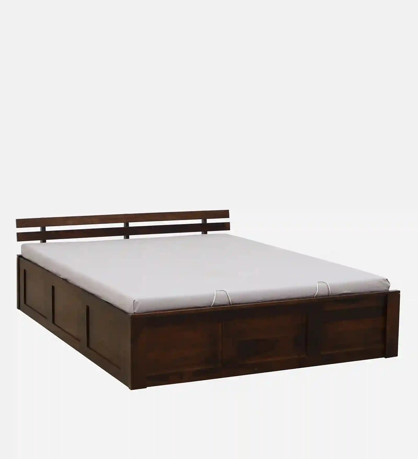 Vriksha king size wooden bed hydraulic storage India style