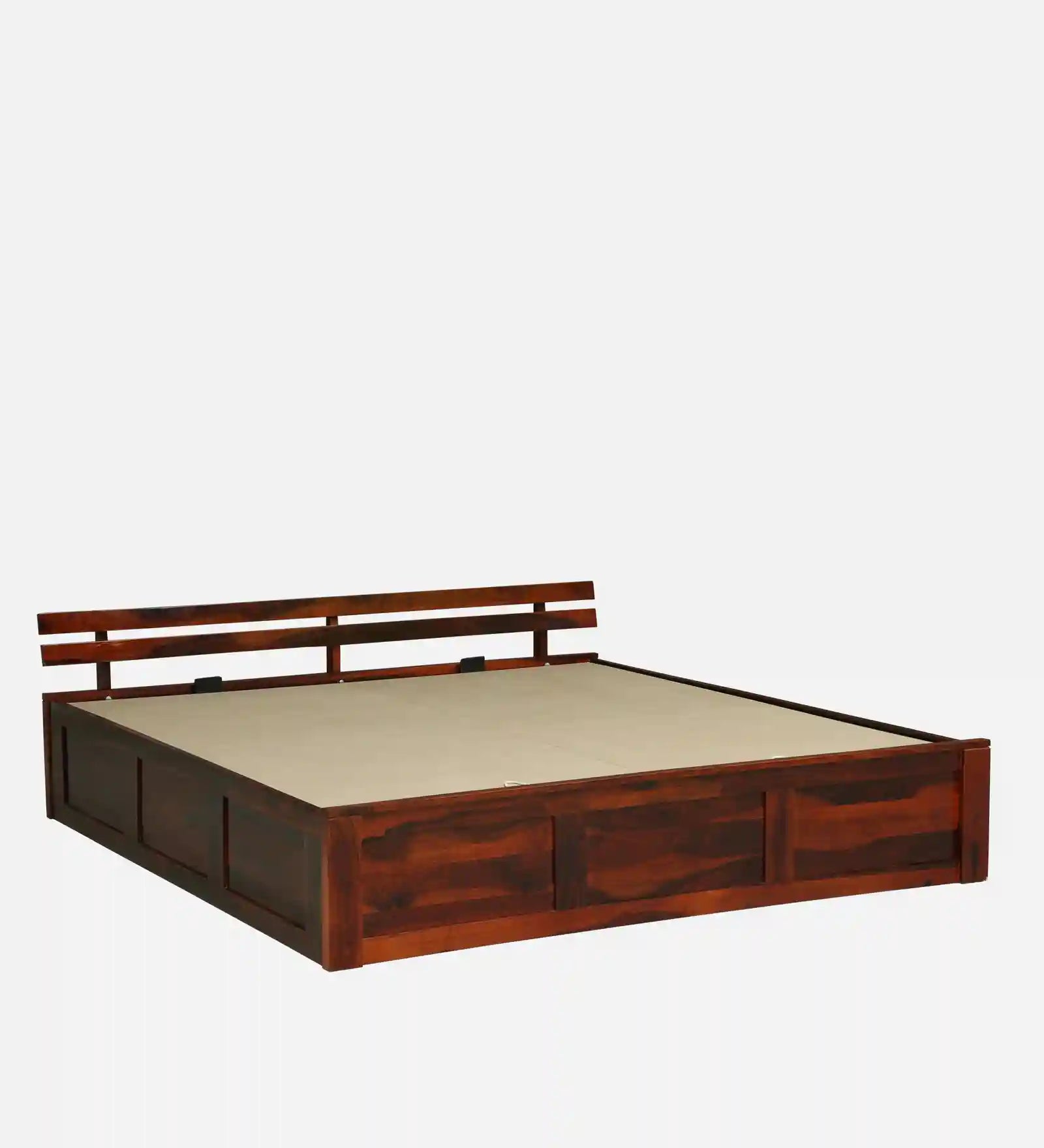 Vriksha king size wooden bed hydraulic storage modern India