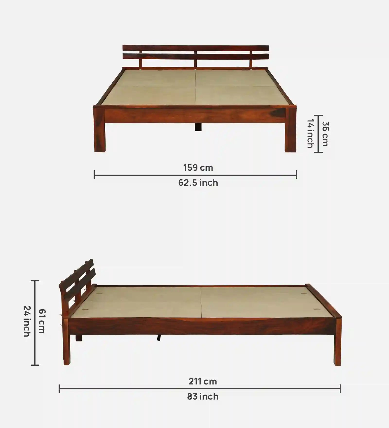 vriksha solid wood queen size bed without storage modern indian style bedroom furniture
