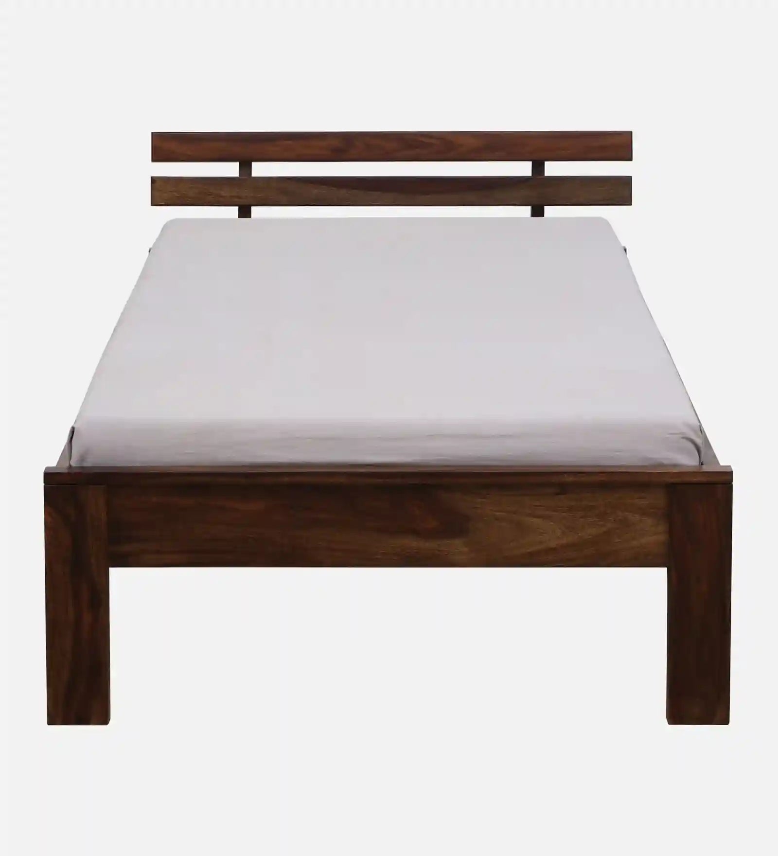 Vriksha sheesham wood single bed clean design solid wood bed frame India