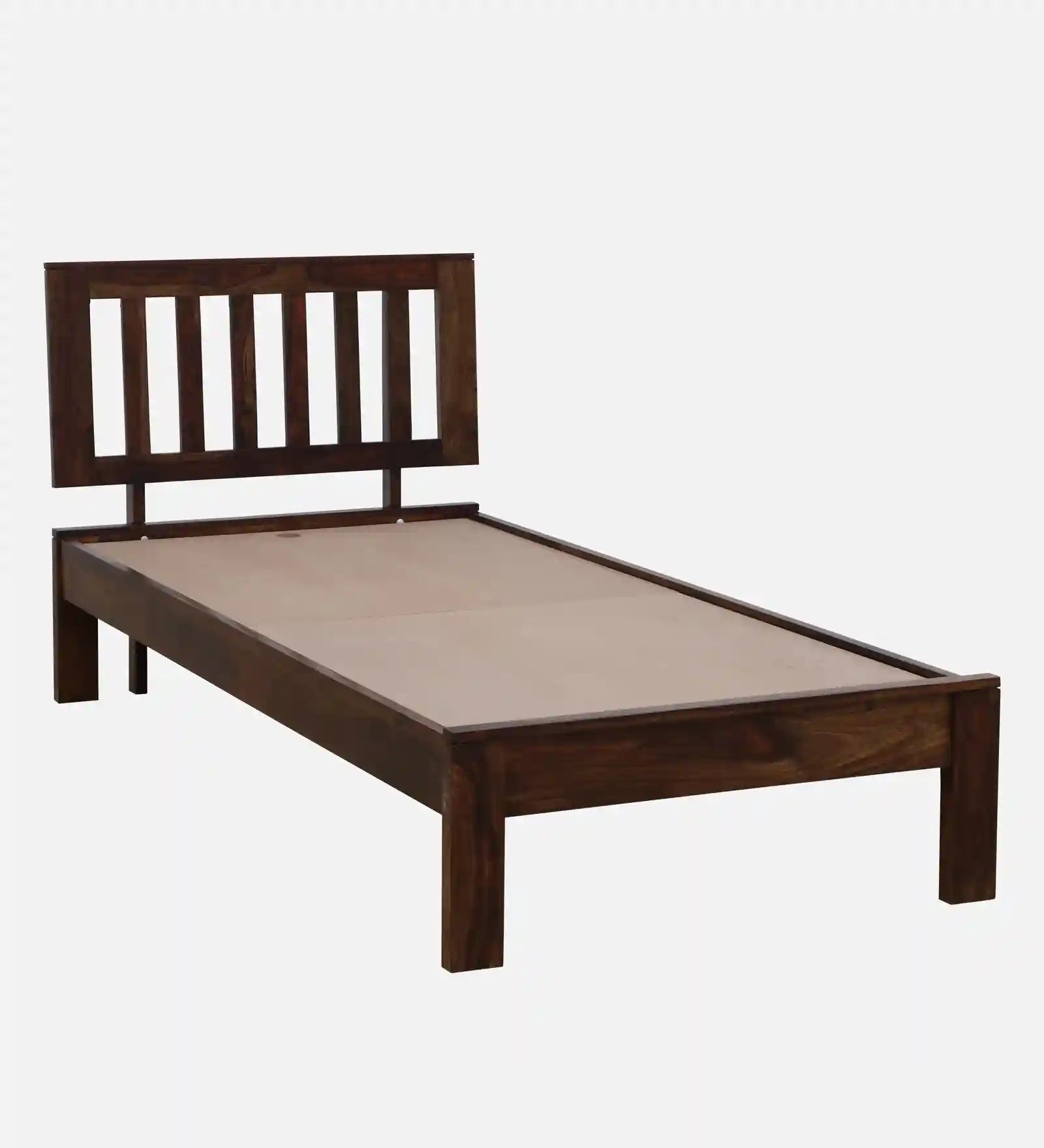 Vriksha single bed solid wood frame heavy duty wooden bed India