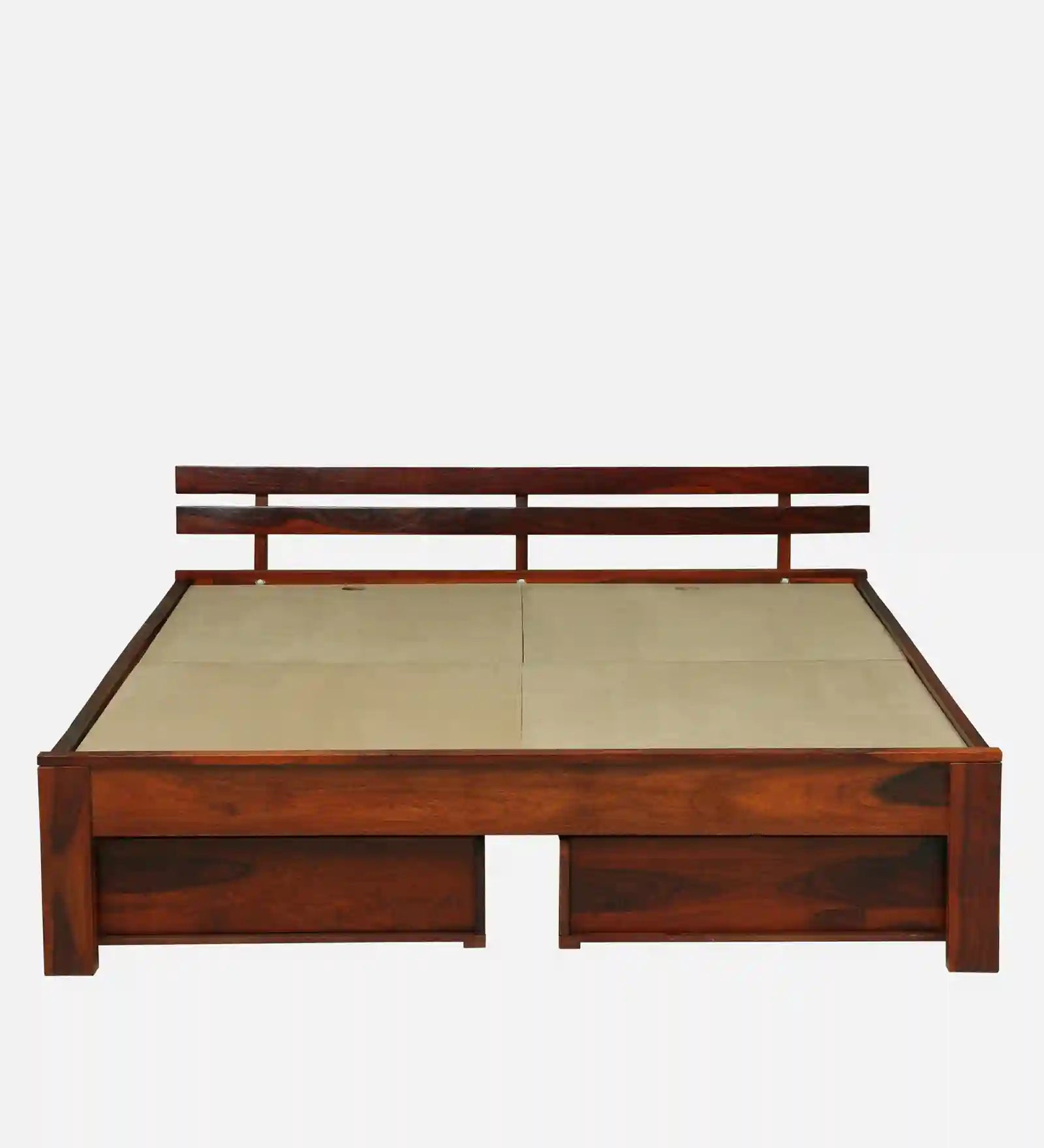 solid sheesham wood king size bed with drawer storage furniture india