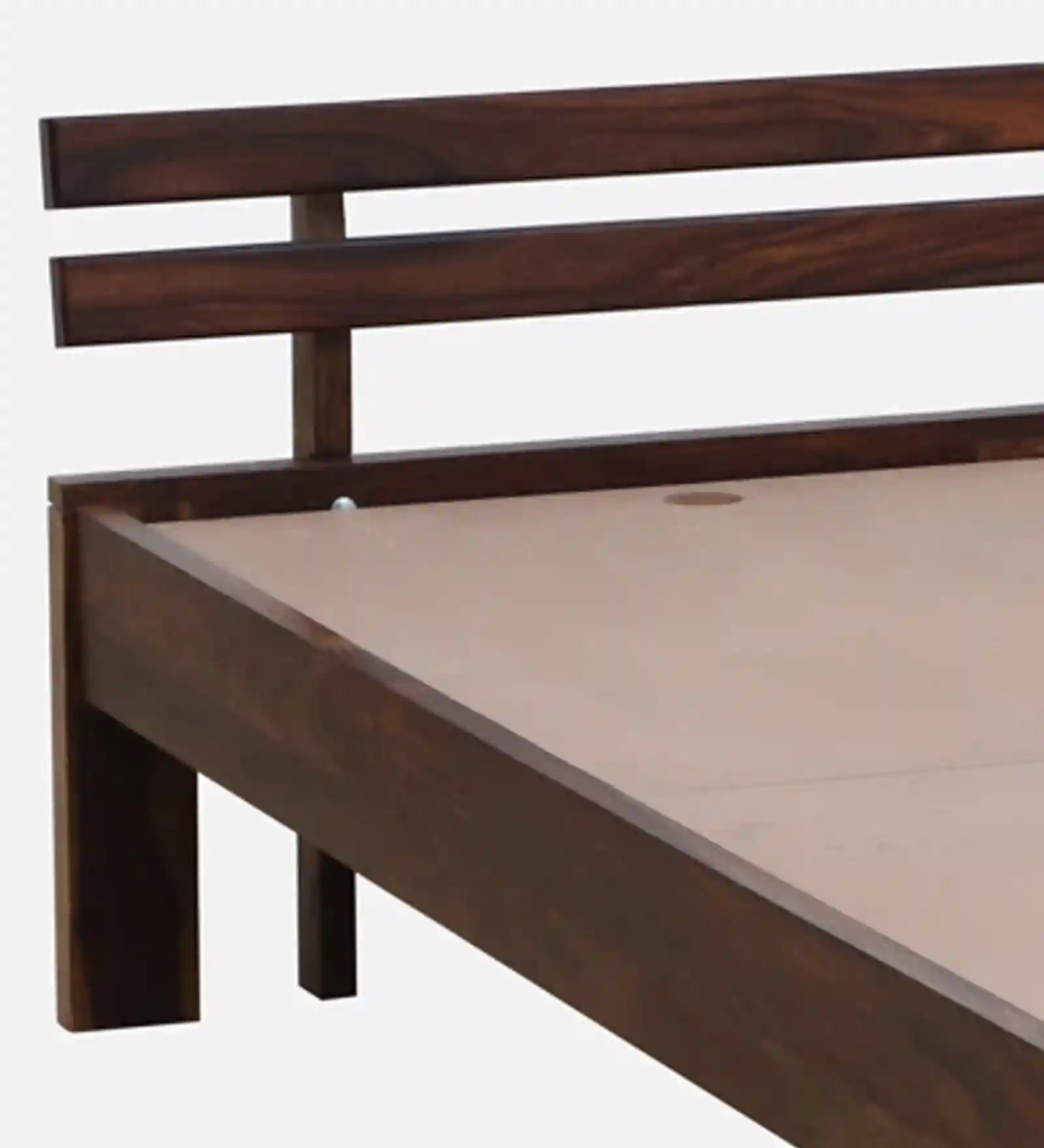 vriksha solid wood king size bed without storage styled in modern bedroom setup