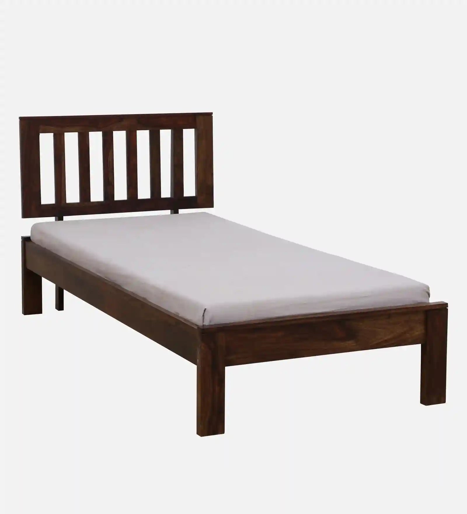 Vriksha wooden single bed minimal style solid wood bed India