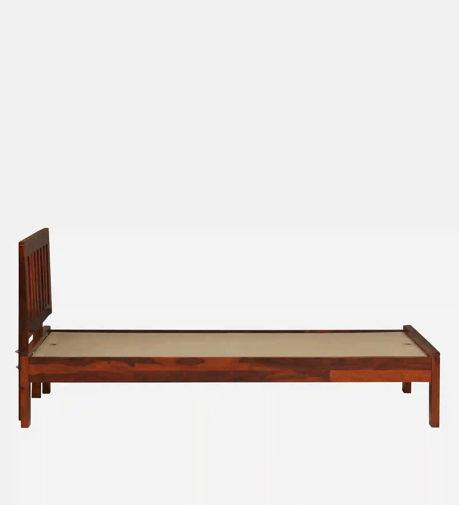 Vriksha wooden single bed minimal style solid wood bed India