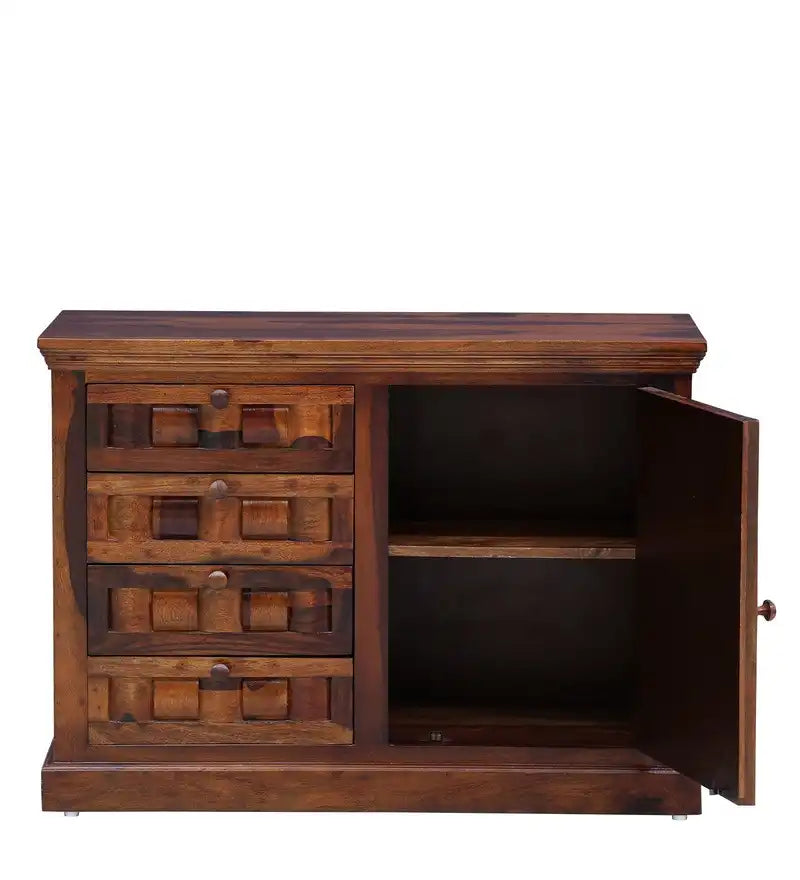 Wooden buffet console sheesham storage cabinet dining room furniture