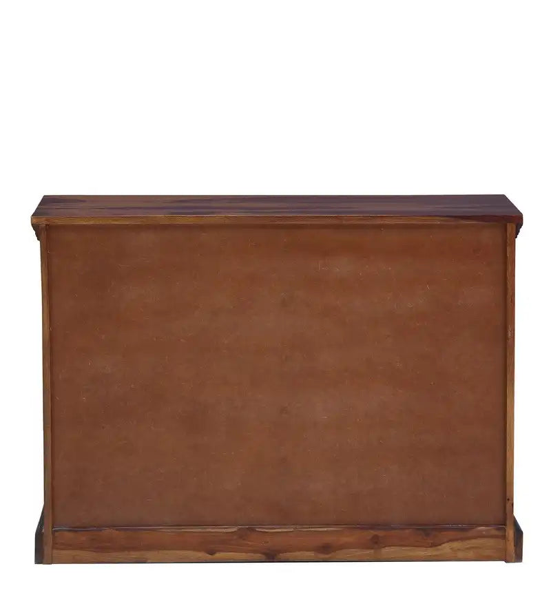 Wooden console storage unit sheesham solid buffet furniture home