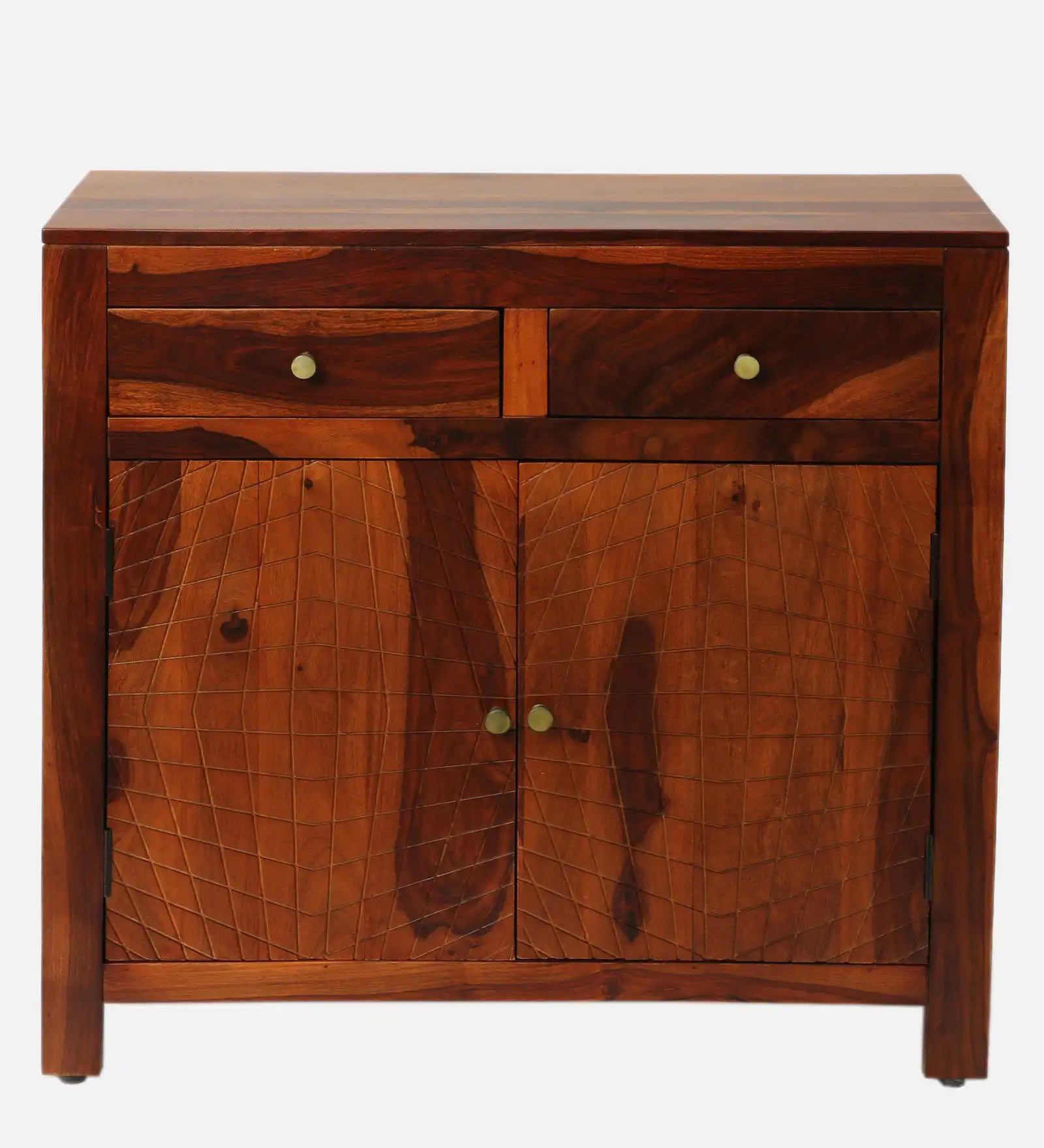 Wooden console storage unit sheesham solid buffet furniture home