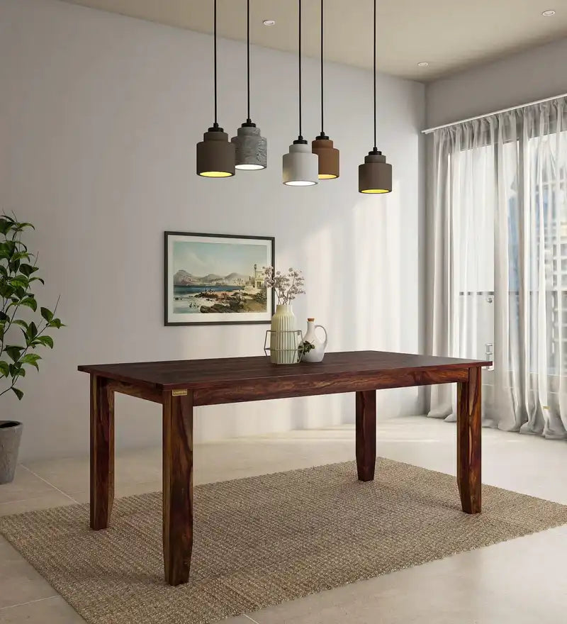 Wooden dining table eight seater sheesham wood Elista premium design for large families