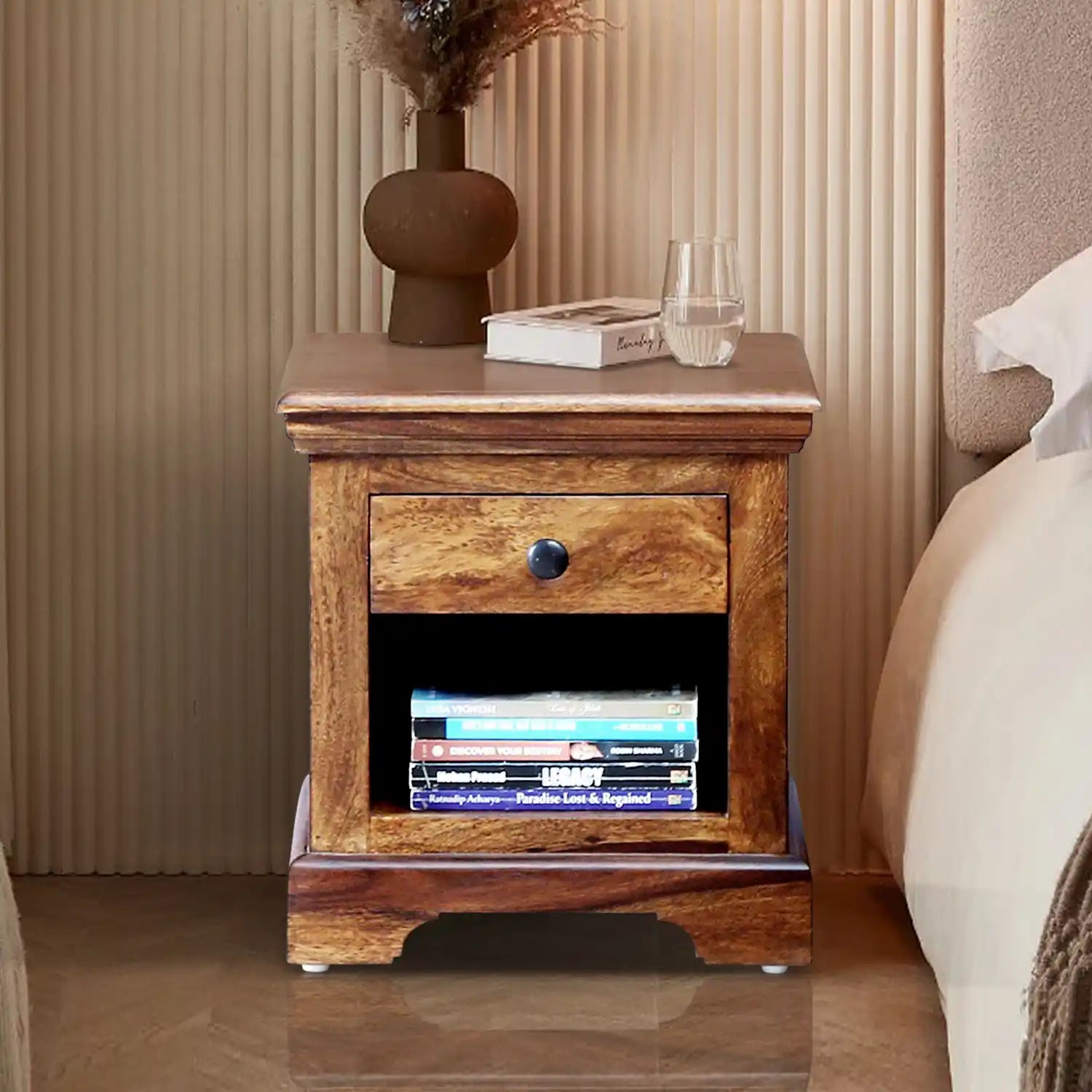 Wooden end table Kanishka sheesham modern bedroom table India