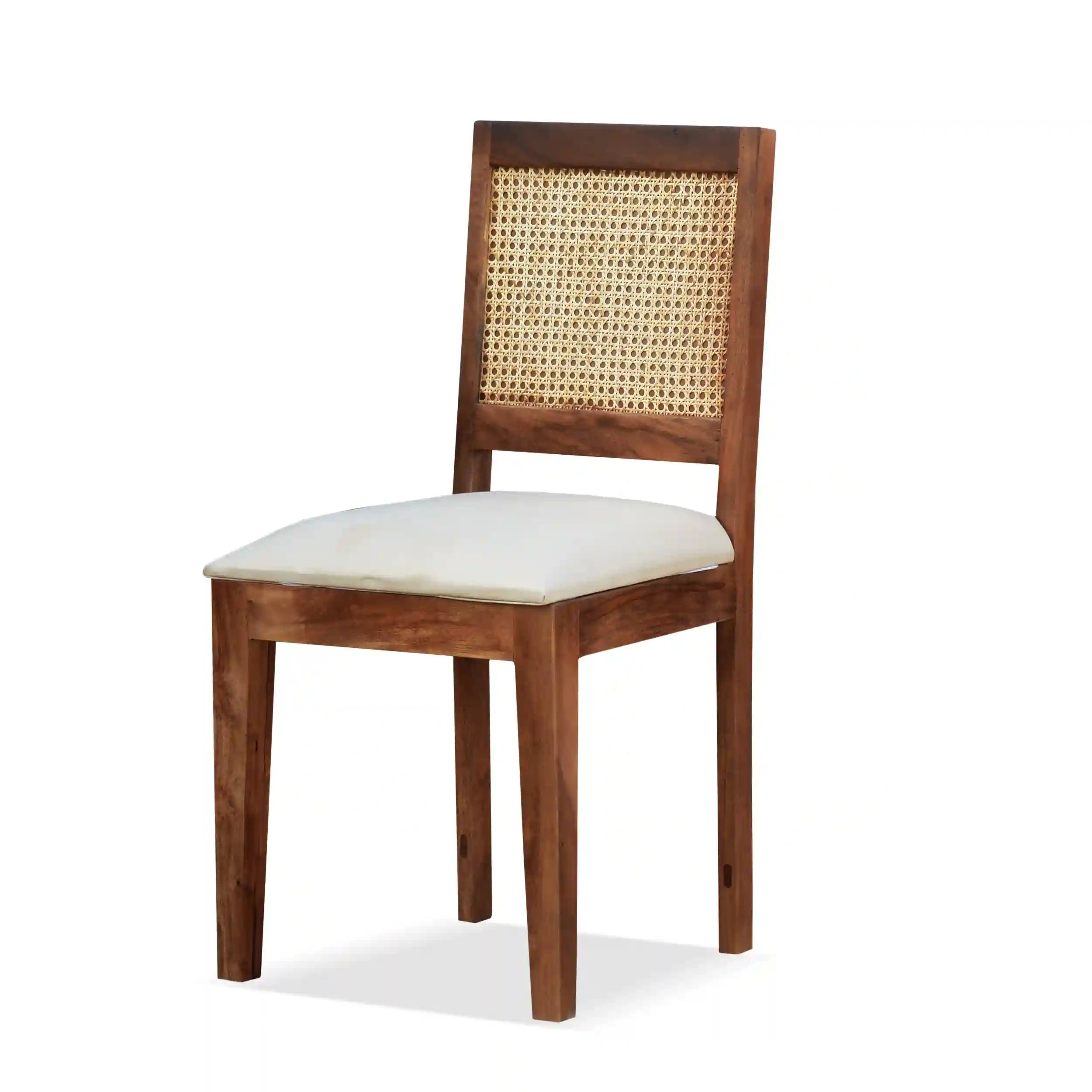 Wooden laptop table with chair sheesham cane study workstation unit